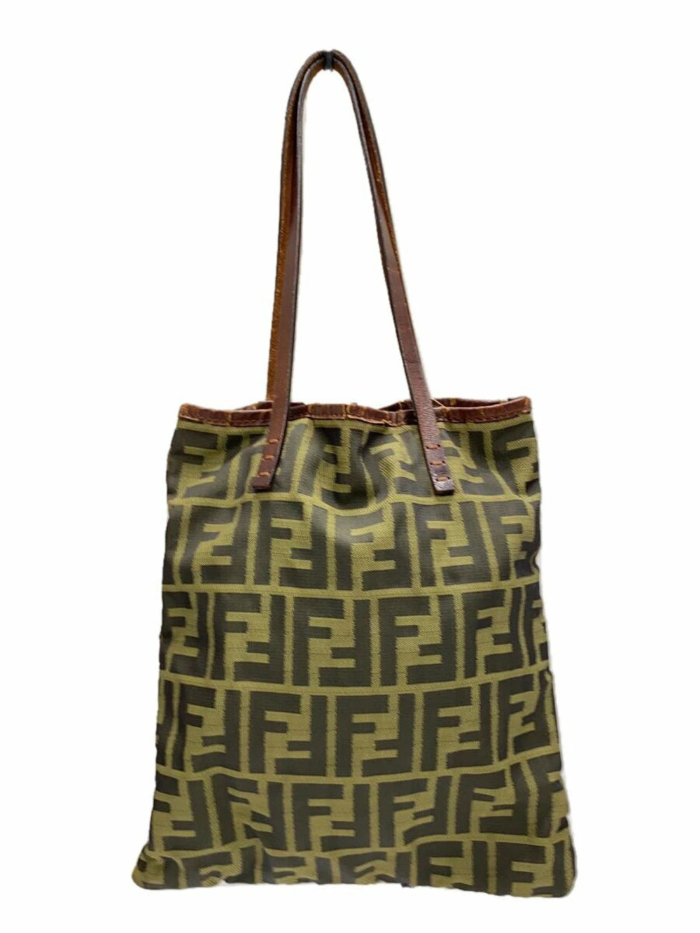 Fendi Zucca tote bag signature brown green FF monogram
